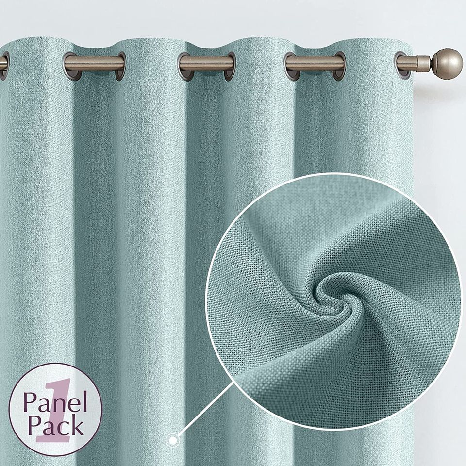 Linen Textured Curtains for Living Room Darkening Bedroom Curtains Thermal Insulated