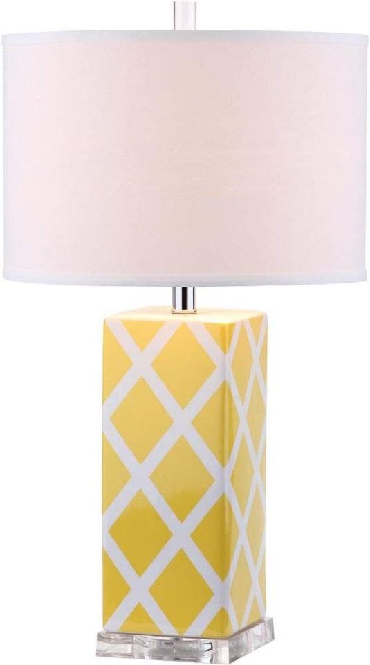 Lighting Collection Garden Lattice Trellis Modern Contemporary Yellow 27-inch Bedroom