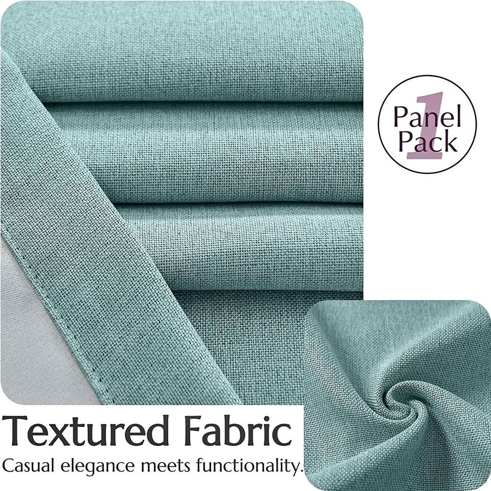 Linen Textured Curtains for Living Room Darkening Bedroom Curtains Thermal Insulated