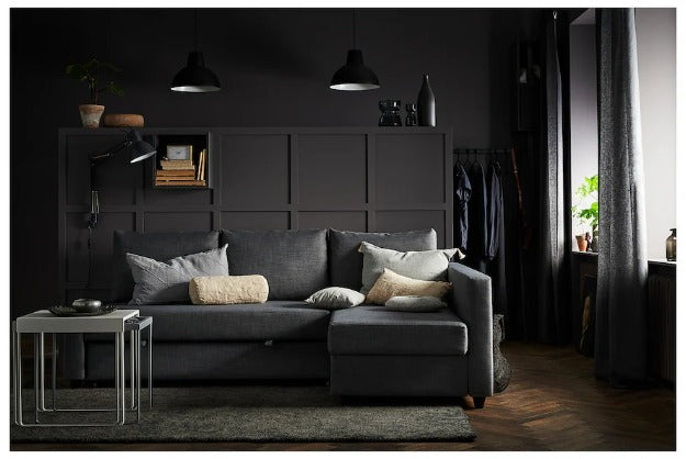 Ikea Friheten Sleeper sectional,3 seat w/storage, Skiftebo dark gray