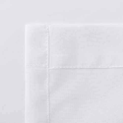 White Semi Sheer Curtains 84 Inch Length Window Curtain with Grommet for Bedroom Living