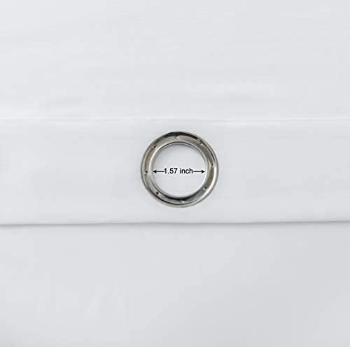 White Semi Sheer Curtains 84 Inch Length Window Curtain with Grommet for Bedroom Living