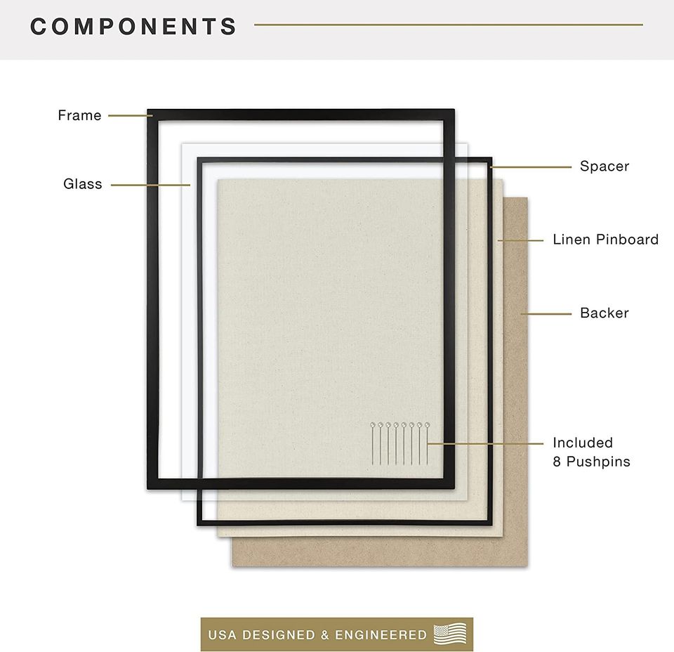 16x20 Inch Linen Lined Shadowbox, Black (40956)