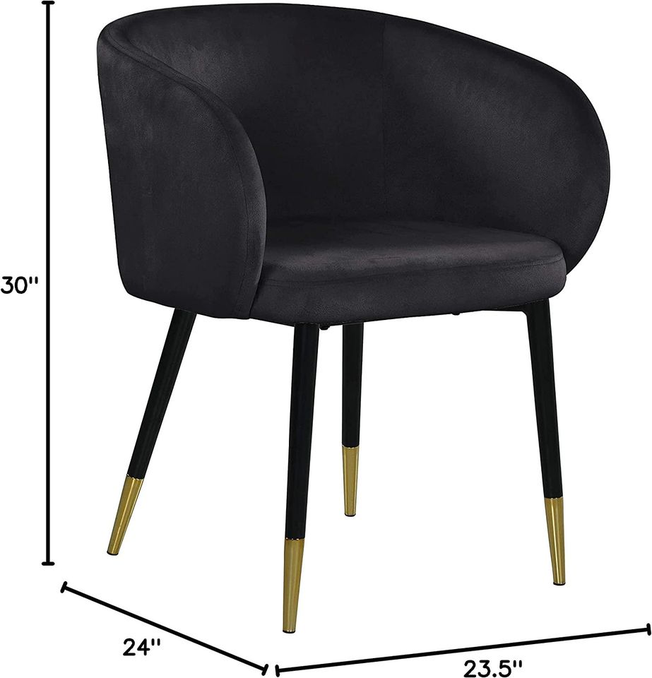 Furniture Louise Collection Modern | Contemporary Velvet Upholstered Dining Chair