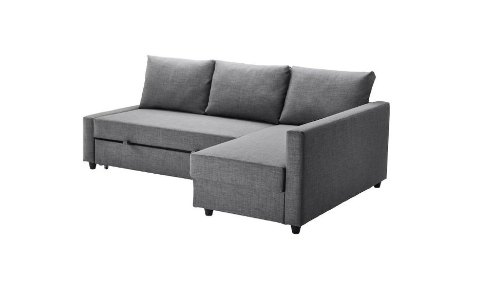 Ikea Friheten Sleeper sectional,3 seat w/storage, Skiftebo dark gray
