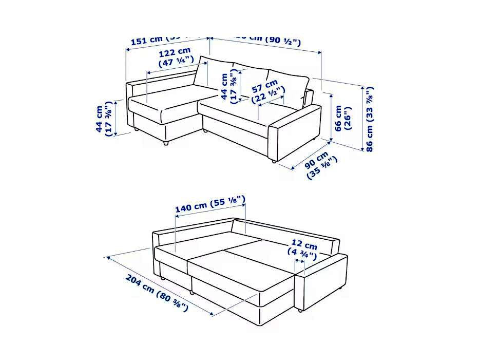 Ikea Friheten Sleeper sectional,3 seat w/storage, Skiftebo dark gray