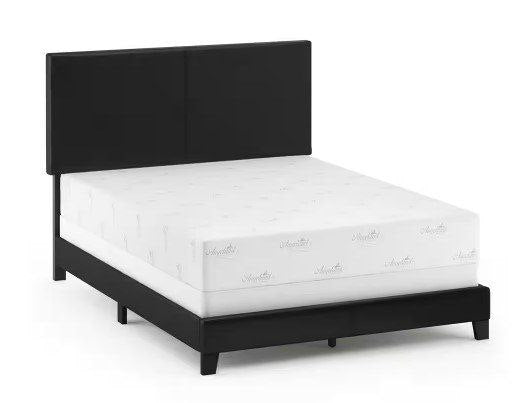 Free Delivery Pessac Black Queen Upholstered Bed Frame