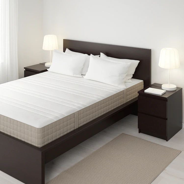 Used IKEA Spring mattress, firm/dark beige, Full Size